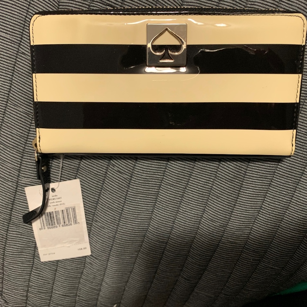 Kate Spade York Street Wallet - Black and Cream